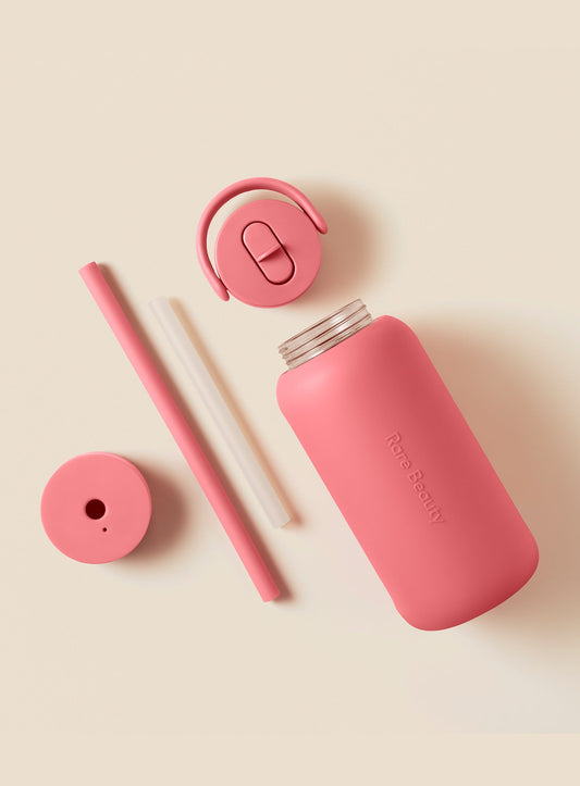 Rare Beauty x Bink 27oz Day Bottle (with Flip Cap & Lounge Straw Cap) - Happy