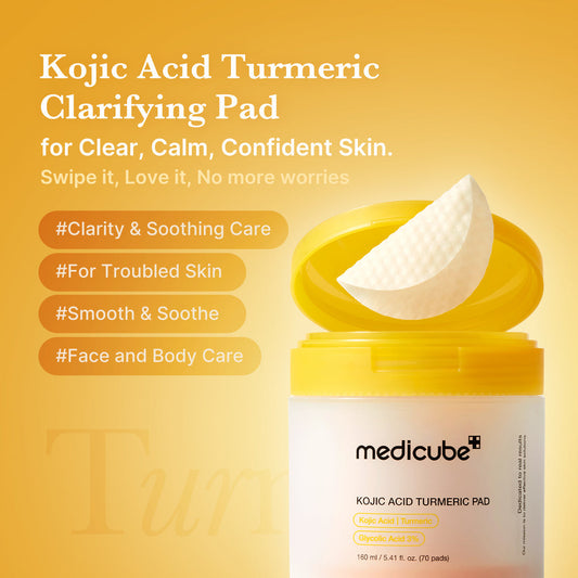 Medicube Kojic Acid Turmeric Pads 70pcs | Dark Spot & Texture Care