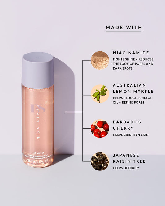 Fat Water Fragrance-Free Niacinamide Pore-Refining Toner Serum with Barbados Cherry