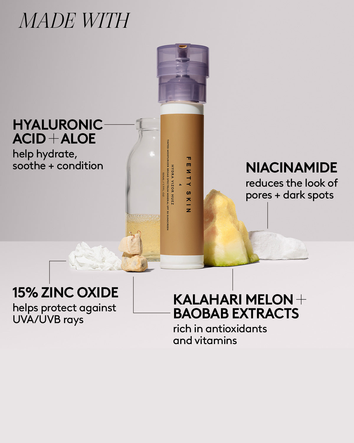 Hydra Vizor Huez Tinted Moisturizer Broad Spectrum Mineral SPF 30 Sunscreen Refill — 10