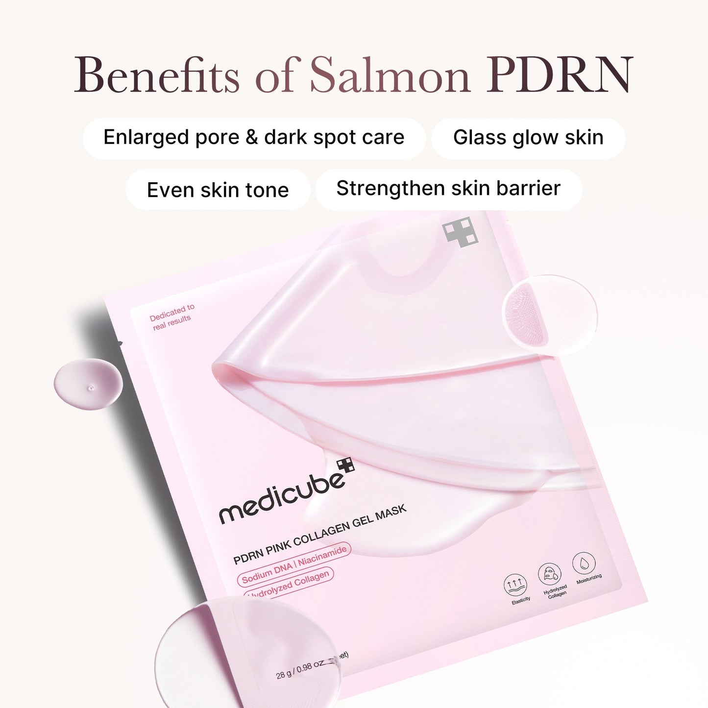 Medicube PDRN Pink Collagen Gel Mask (1 piece) | Elasticity & Glow Care