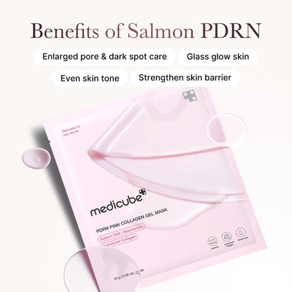 Medicube PDRN Pink Collagen Gel Mask (Set of 4pc) | Elasticity & Glow Care