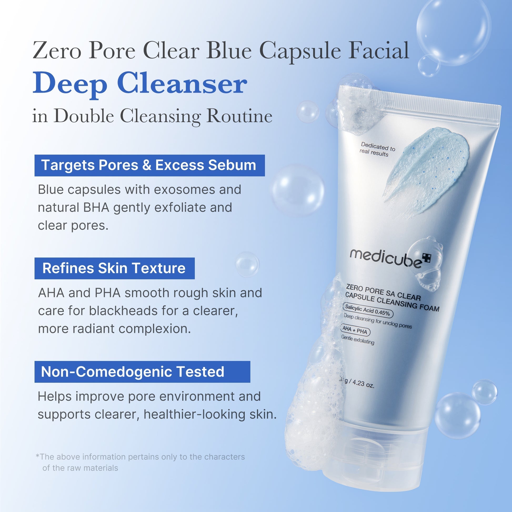 Medicube Zero Pore SA Clear Capsule Cleansing Foam 120gm