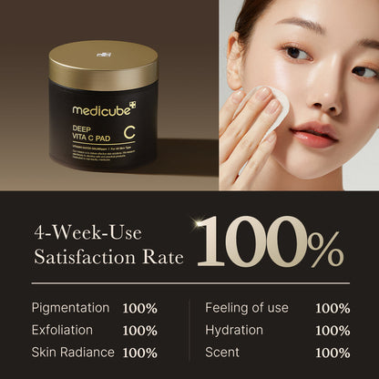 Medicube Deep Vita C Pad 70 pads | Brightening & Exfoliating Toner Pads