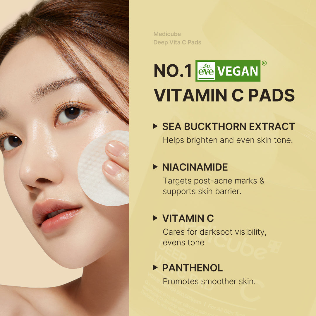 Medicube Deep Vita C Pad 70 pads | Brightening & Exfoliating Toner Pads