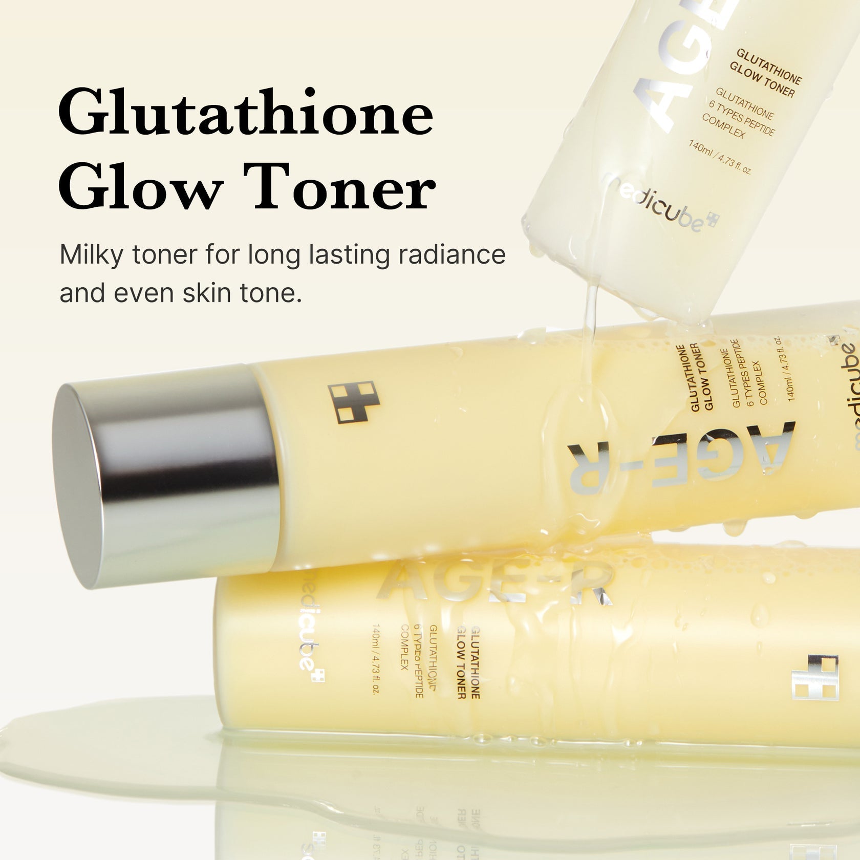 Medicube Age-R Glutathione Glow Toner 140ml | Brightening Milky Toner